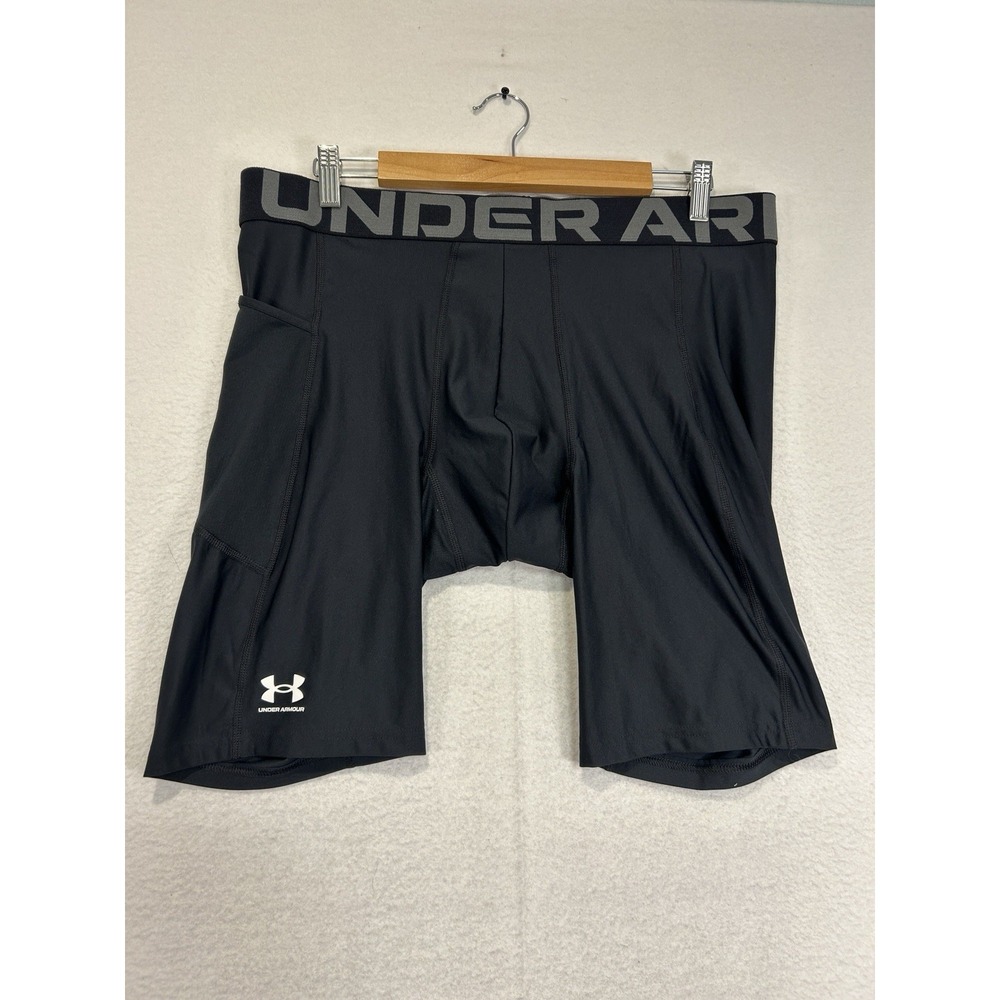 Under Armour Mens HeatGear Compression 6" Shorts Black 2XL 1361602